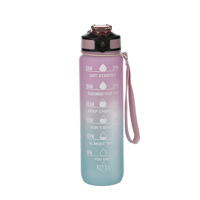 Cross-border Deportes hervidor de agua de plástico taza de gran capacidad de rebote cubierta de paja SK Amazon PC regalo caliente Espacio Taza
