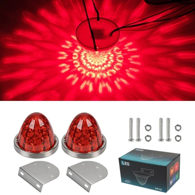 Cross-Border Led Diamond Watermelon Light — Gündüz işıqları - 10-30v-always-on-red-pack-of-two-2-brackets
