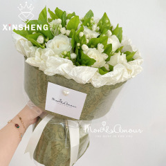 芯苼 古典印花風華紙鮮花束花藝包裝紙手工diy防水材料復古高柔韌