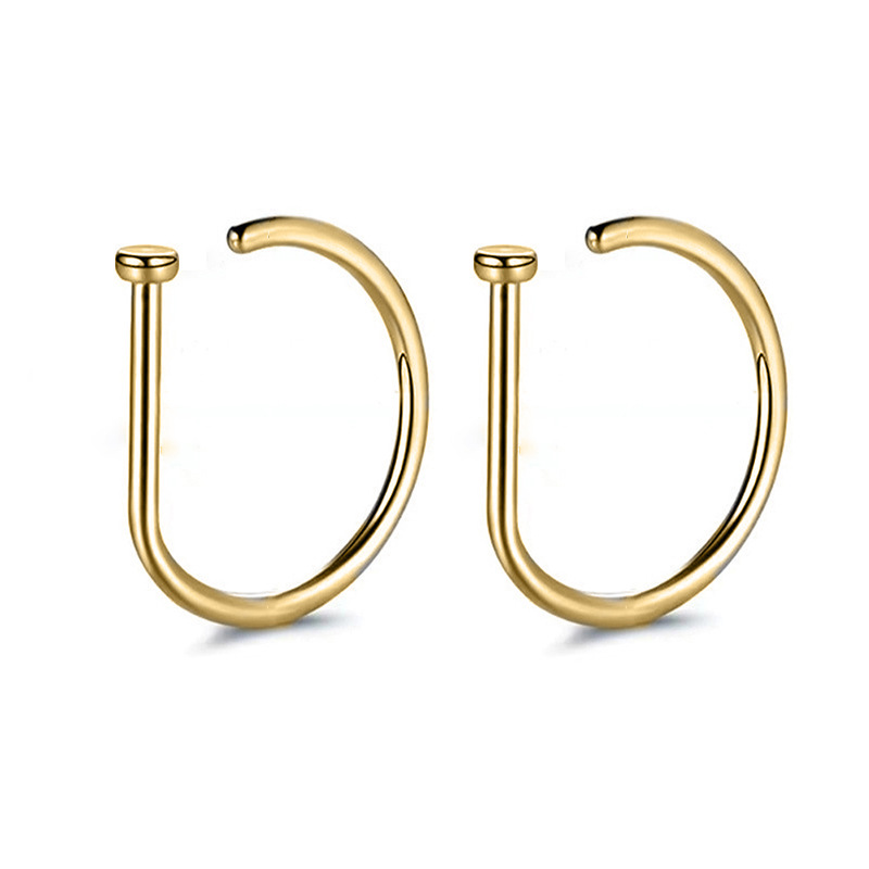 Simple Style Solid Color Copper Nose Ring In Bulk display picture 12