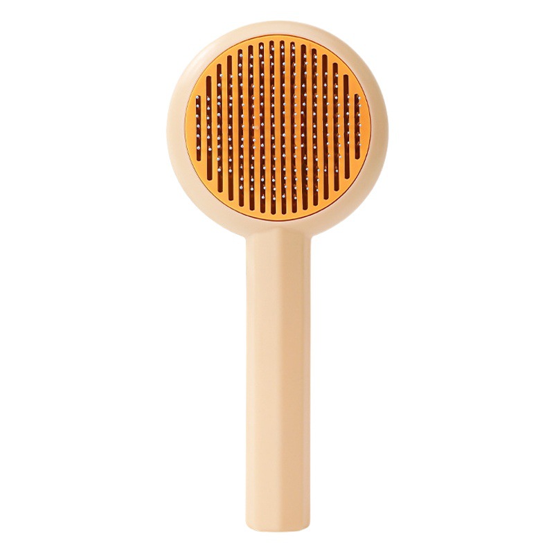 ​ ​ Peine de aguja para mascotas popular transfronterizo, depilación con un clic, apertura de nudos de acero inoxidable, peine de masaje para depilación flotante, universal para perros y gatos ​