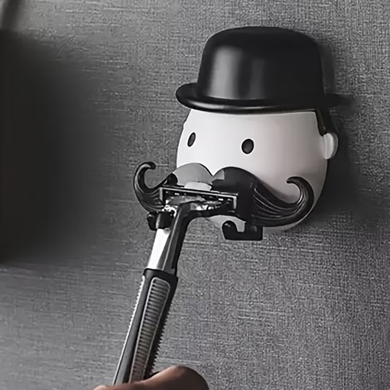 Creative No-Drill Razor Holder, High-Quality, Stylish and Cool Cartoon Bathroom Storage Manual Razor Stand Creative No-Drill Razor Holder, High-Quality, Stylish and Cool Cartoon Bathroom Storage Manual Razor Stand