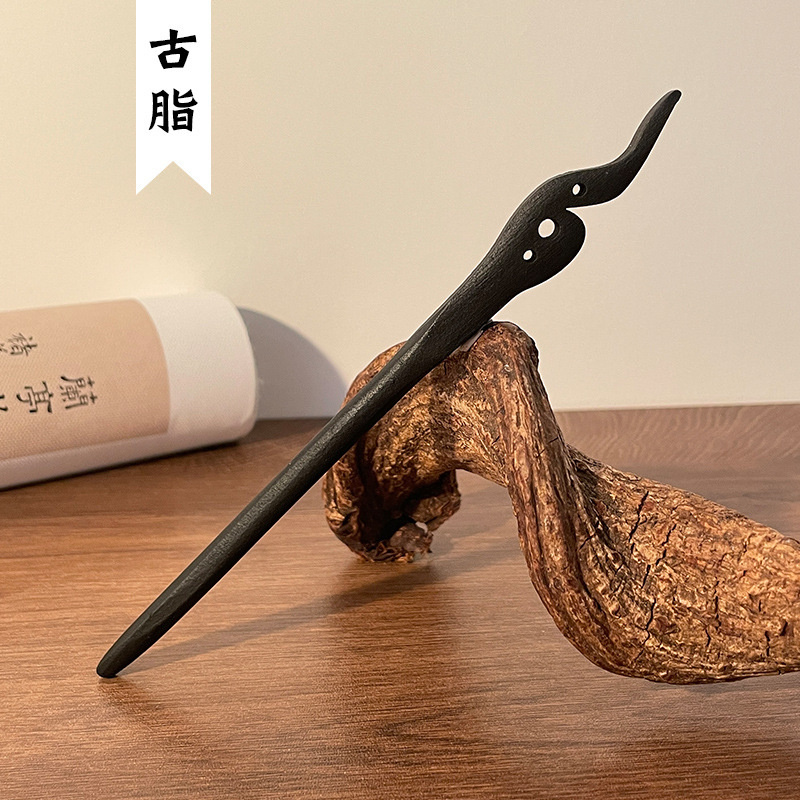 中国风韵味！国风桃木花朵发簪！新中式高级感盘发钗子气质发饰|undefined