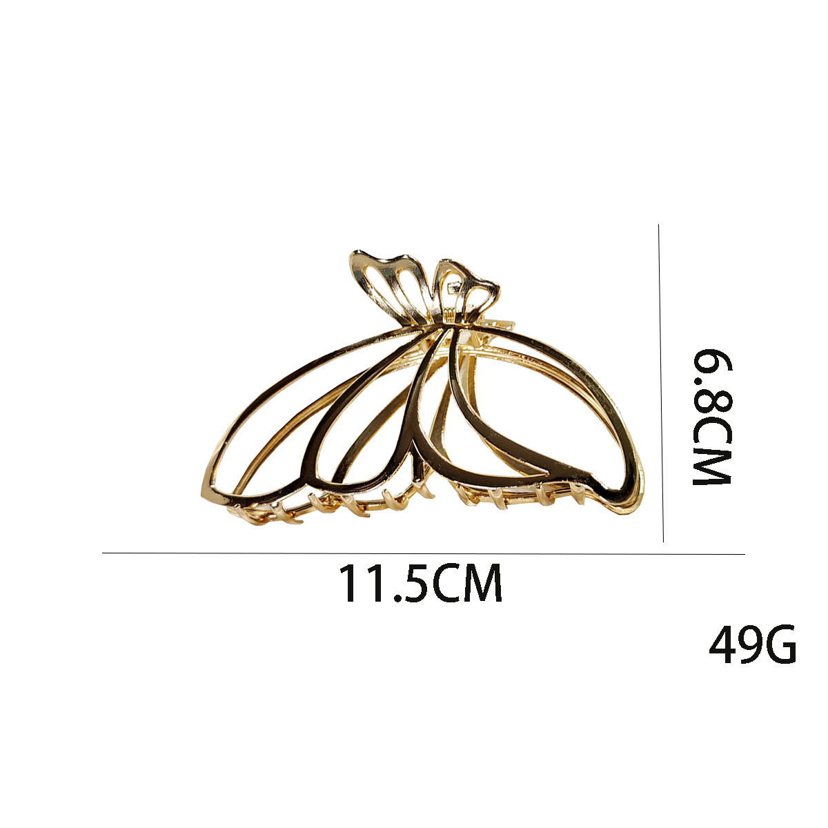 80g Weight Women's Sweet Simple Style Butterfly Alloy Plating Hair Claws