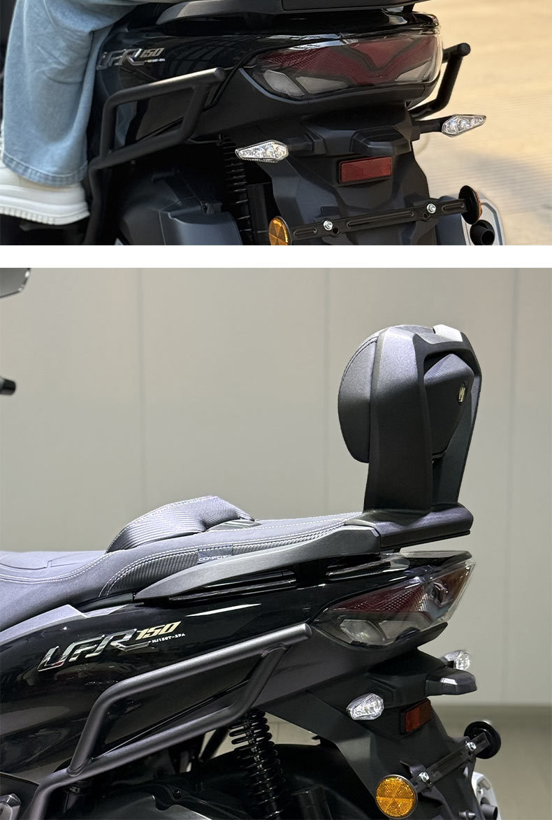 Suitable for Haojue UFR150 modified backrest embedded integrated aluminum alloy armrest non-destructive installation lumbar modification