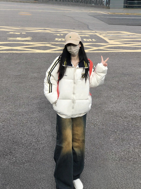 美式复古棉服女2025年新款冬季棉袄bf国潮羽绒棉衣学生外套情侣款|undefined