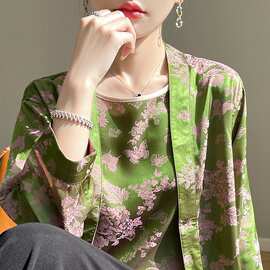 提花2025夏季薄款短外披开衫女小众轻奢短款薄外套空调外搭女装夏