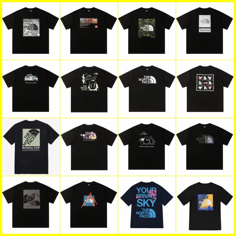 260g Original Nt North Face T-Shirt for Men, Couple Style, Trendy Print, Loose Fit, Versatile Casual Short-Sleeve Trendy Brand