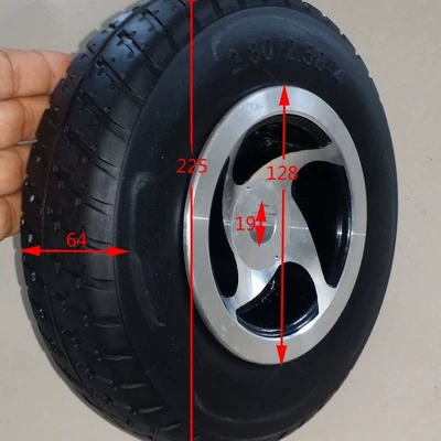Electric Mobility Scooter for the Elderly with Micro-Porous Solid Elastic Tires, Puncture-Proof and Explosion-Proof, 2.80/2.50-4, Equipped with Aluminum Rims (Elektrikli avtomobil şinləri)