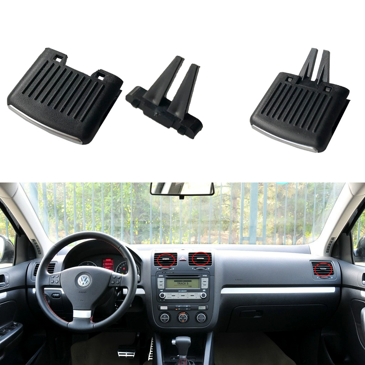 Применимо к Volkswagen Shangku, старый Sagitar Jetta Golf 5, руководство по установке переднего выхода кондиционера, 3 секунды