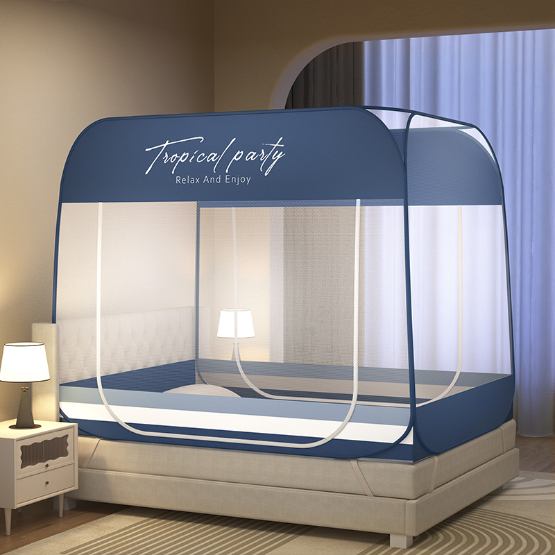 Striped Blue [Double Door Full Bottom] Encrypted tent yarn