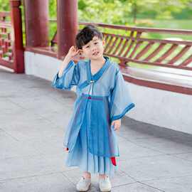 男童汉服中小儿童男装3帅气国学唐装6男孩古装国风春秋古风表演服