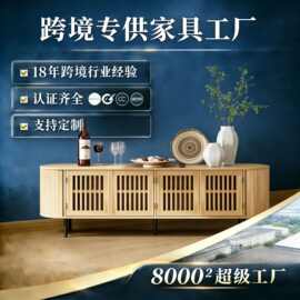可定制跨境批发吸塑床头柜餐边柜子客厅电视柜环保木柜子推拉门柜