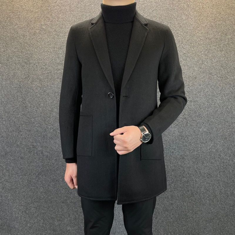 毛呢西装外套男春春秋新款2025轻熟风男装休闲男士厚呢子西服套装|undefined