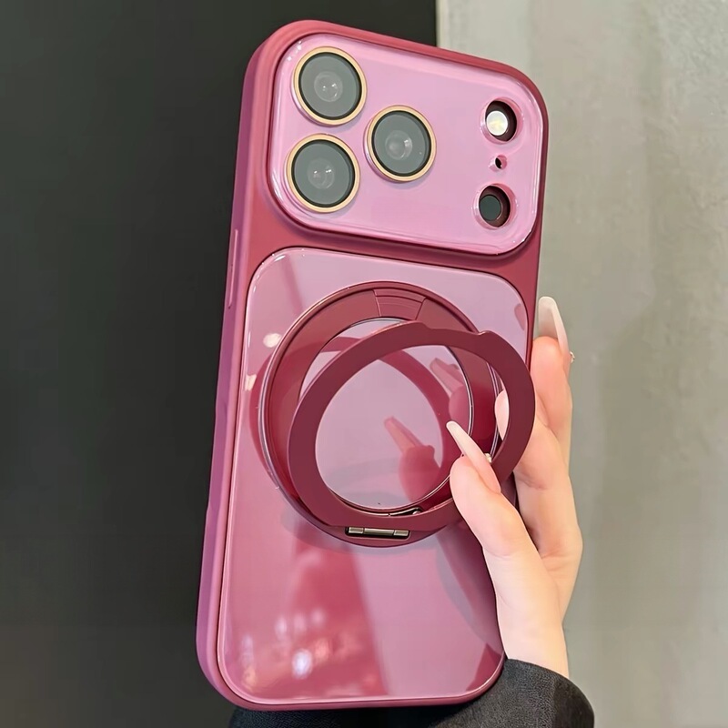 Rotating Stand Suitable for iPhone 18 Pro Phone Case, Apple 17 Ice-Feel Liquid Glass Integrated Stand Rotating Stand Suitable for iPhone 18 Pro Phone Case, Apple 17 Ice-Feel Liquid Glass Integrated Stand