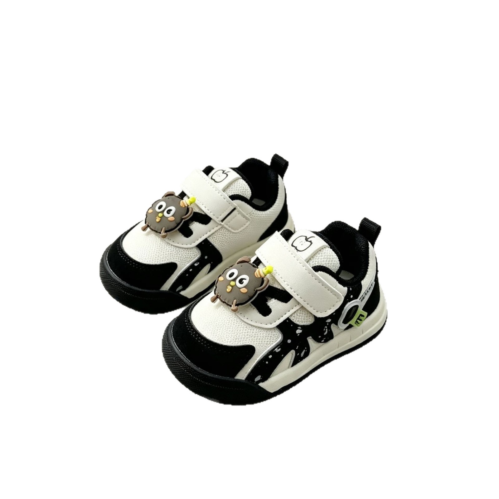 16-26 Tamaño de cuero para niños pequeños y medianos, dibujos animados, bebés, niños pequeños, zapatos antideslizantes, zapatos para bebés de otoño