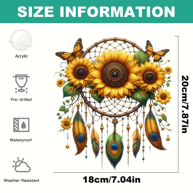 Colgante al por mayor acrílico atrapador de sueños transfronterizos serie colección impermeable acrílico resistente al arañazo decoración interior y exterior atmósfera