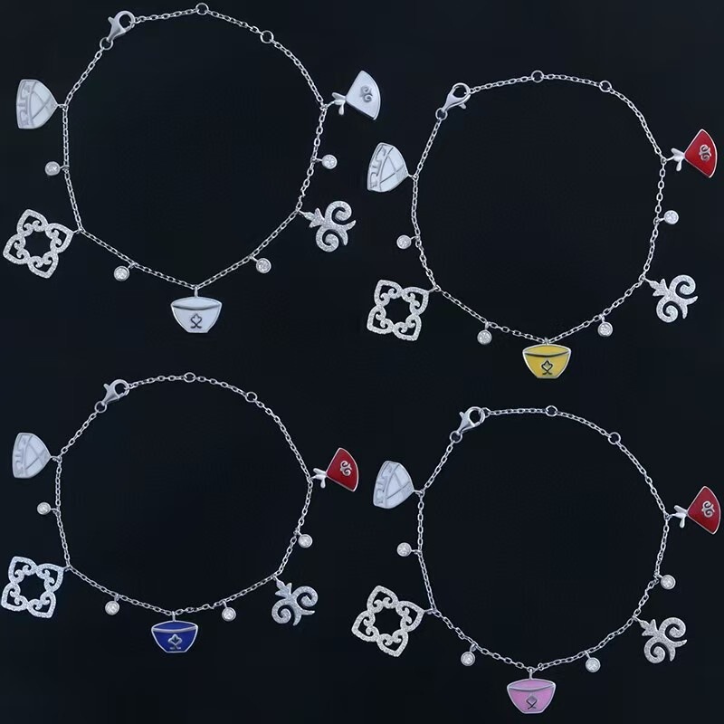 European and American Fashion S925 Sterling Silver Lucky Charm Bracelet for Women, Exaggerated Personality, Stylish, Exquisite, Trendy, High-End Jewelry
