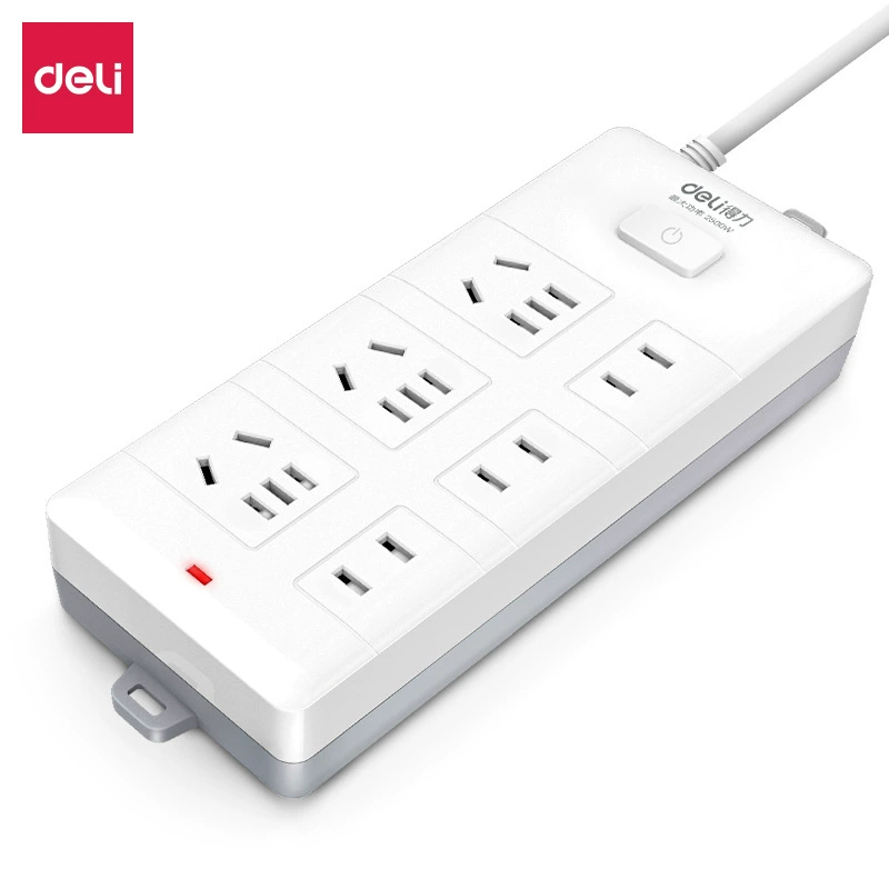 Deli 18169 Новый Guobo вилка-розетка проводная плата разъемная плата общий контроль выключатель безопасность дверь защита 3+3 гнезда