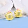 Small resin, cream food play, handle with accessories, handmade, bread