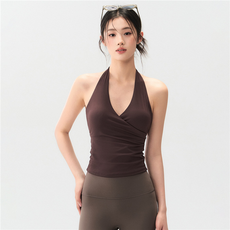 Sports Vest with Chest Pads, Beautiful Back Yoga Bra, Running, Pilates Training, Fitness Quick-Drying Top