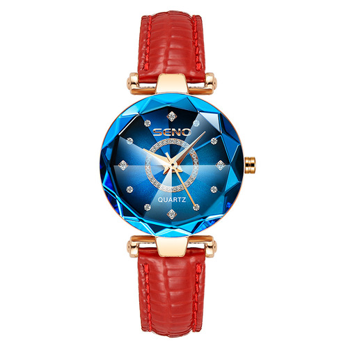  Heart of the Ocean Quartz Watch Live Niche Diamond Surface Glass Solid Steel Strap Women's Waterproof Watch
