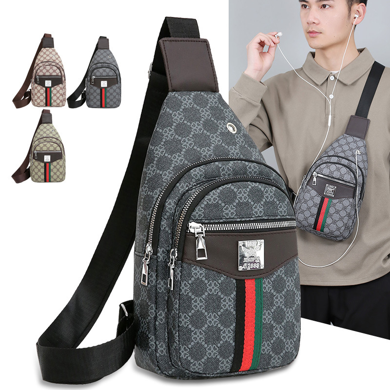 Waterproof men's casual chest bag for traveling