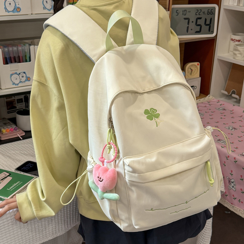 New Ins-Style Niche Backpack for Women, Cute Embroidered Large-Capacity School Bag for Middle and High School Students, Casual Travel Backpack