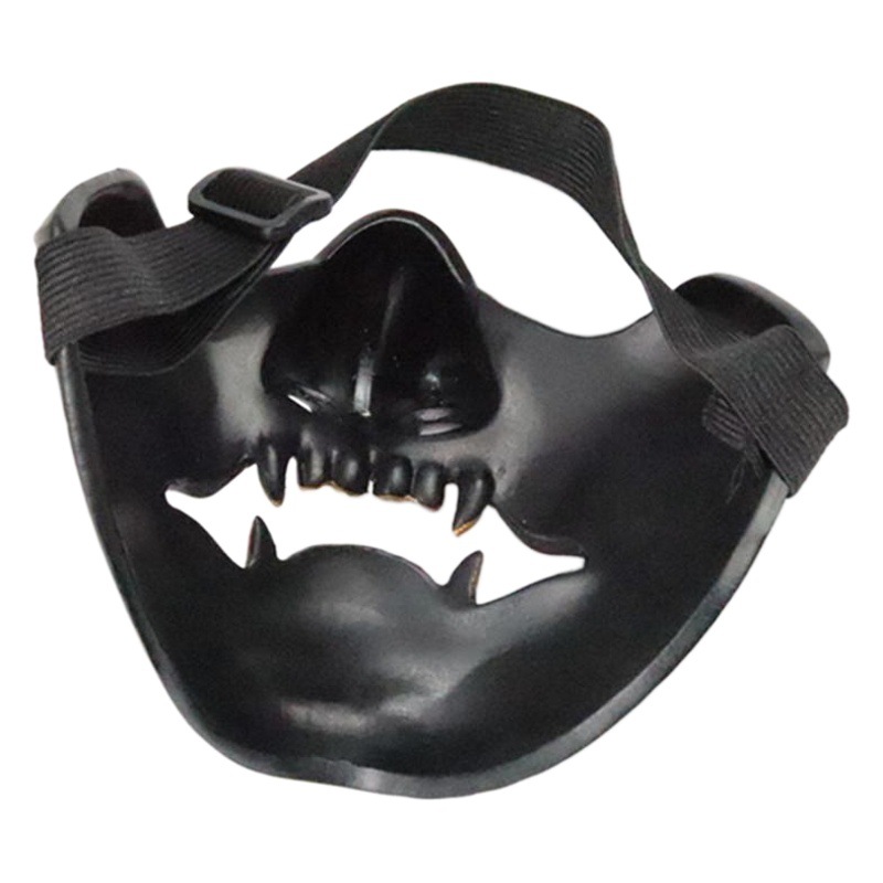Caballo isla alma máscara Halloween horror fantasma cara Prajna japonés oscuro hombres y mujeres media cara resina látex máscara