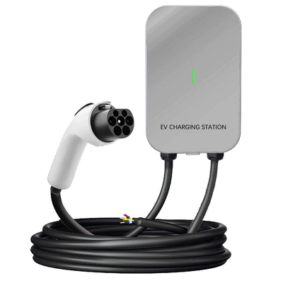 The expert chooses 7KW household AC charging pile Tesla BYD ideal new energy electric vehicle general 220 (Elektrikli avtomobil şarj stansiyaları) - single-indicator-lamp-version-2-charging-pile-3-m-silver