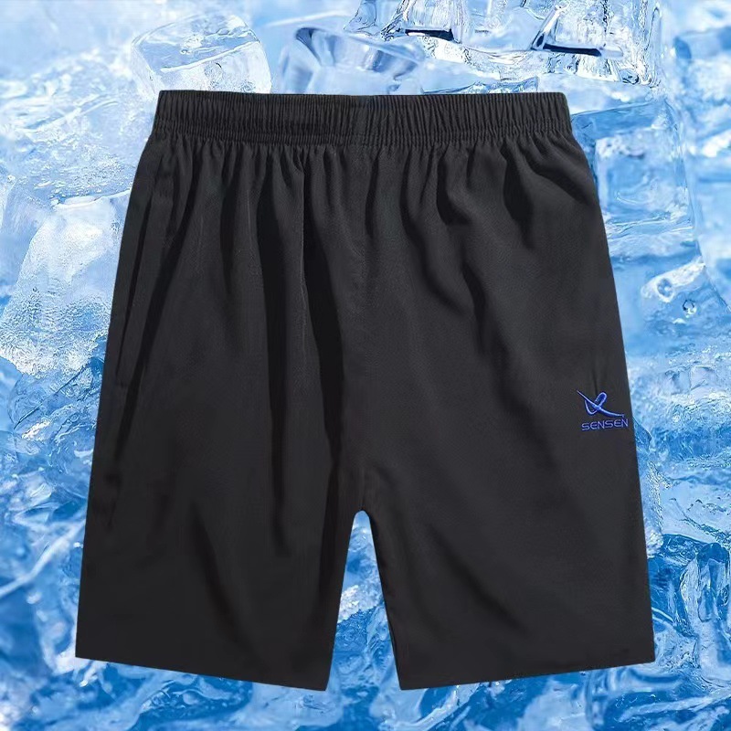 Summer men's sports casual shorts elastic black quick-drying pants market temple fair night market running shorts