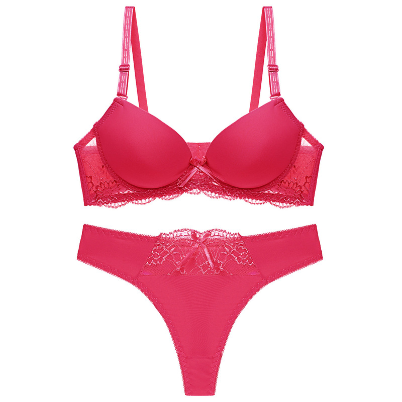 Comfortable Bra Top Toti Chest Set Small Chest Large Lace Underwear Women's Fashion G-string