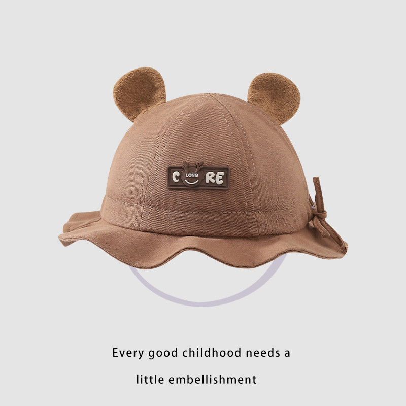 Sombreros para bebés primavera y otoño osos pescadores sombreros para bebés sombreros solares para niños y niñas sombreros de sol delgados de verano marea