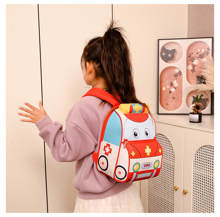 Unisexo Grande Nylon Dibujos Animados Lindo Cuadrado Cremallera Mochila Con Cremallera display picture 13