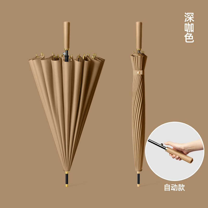 24骨自動傘大型号ビジネスストレート傘二人直柄工場卸売りロゴ広告長柄傘|undefined