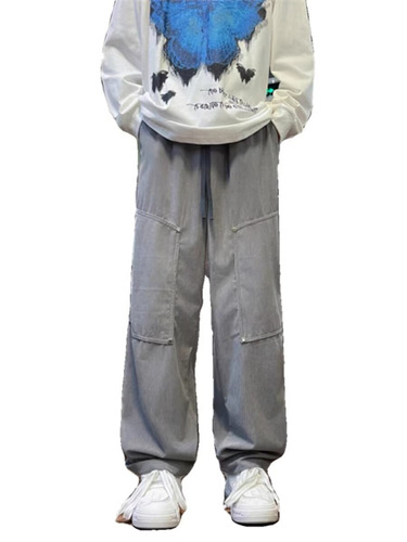 Men's Corduroy Casual Long Pants Spring and Autumn Trendy Boys Sports Winter Lined Warm Straight Leg Sweatpants