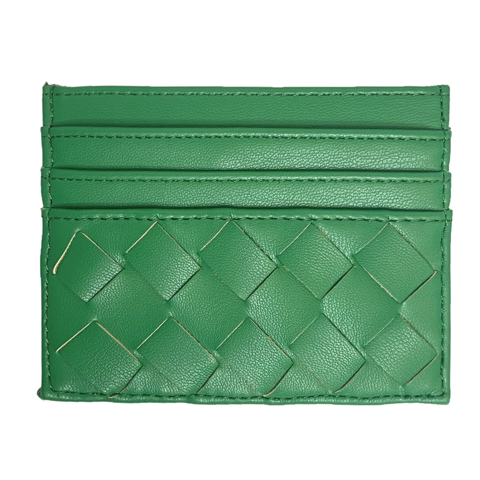 Cross-Border Popular Woven Card Holder, Fashionable Solid Color Card Case, Unisex Multi-Card Slot Id Holder, Factory Wholesale in Stock