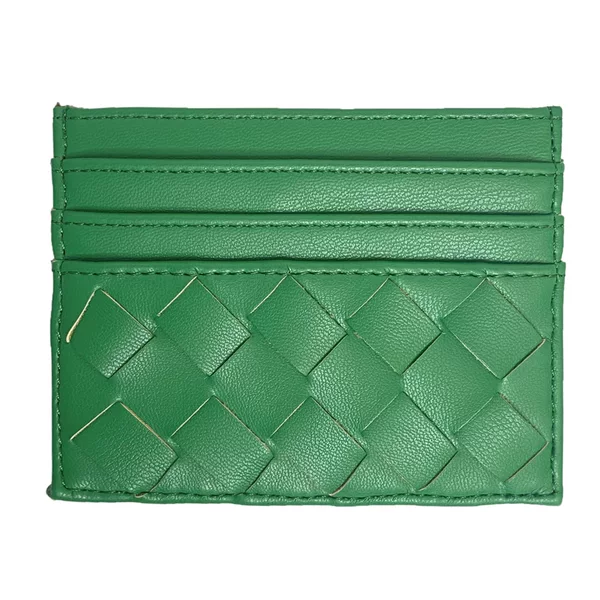 Cross-Border Popular Woven Card Holder, Fashionable Solid Color Card Case, Unisex Multi-Card Slot Id Holder, Factory Wholesale in Stock