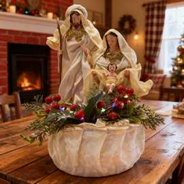 欧美跨境圣家族系列树脂工艺品商场家庭创意装饰摆件人物摆件批发