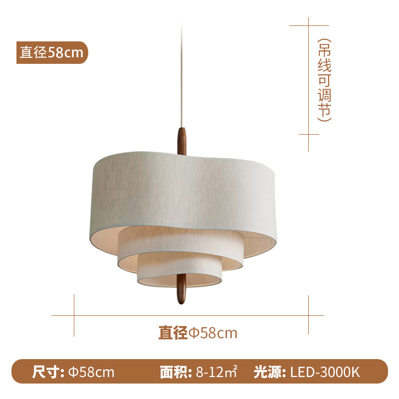 Lámpara medieval francesa Retro Residencia comedor sala de estar dormitorio estudio estilo japonés crema viento arte lámparas de tela