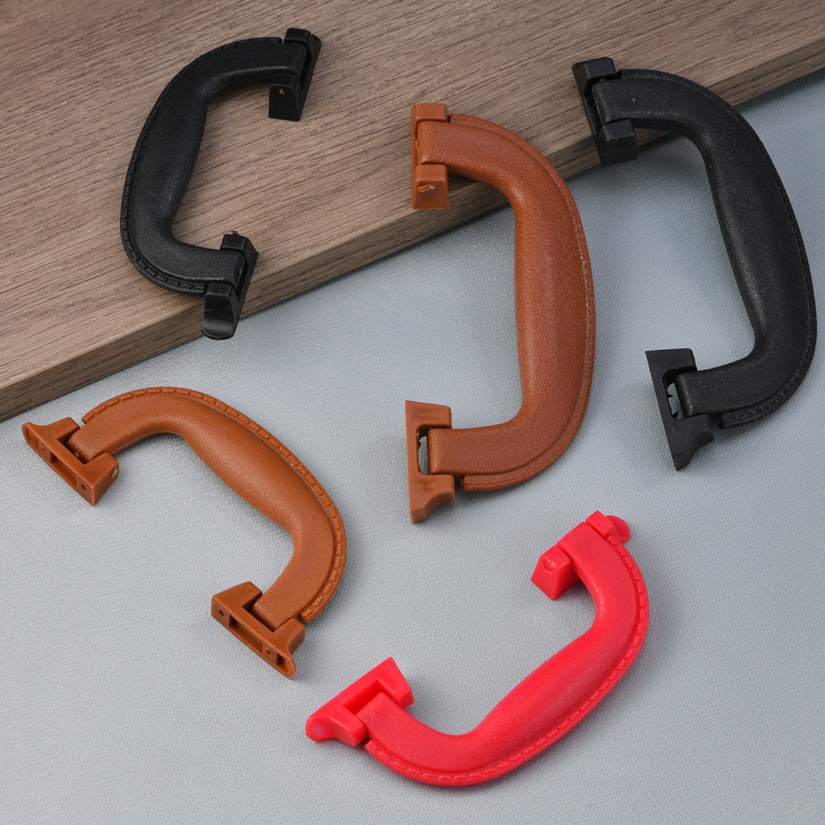 Rolling suitcase plastic handle, multi-color foldable plastic handles, suitcase bag handles, hardware suitcase bag accessories