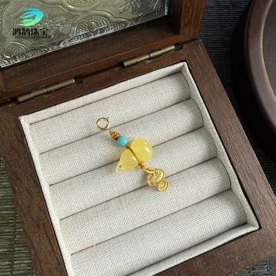 Hand-Woven Second-Generation Beeswax: Zərgərlik ara hissələri - amber-gourd-tea