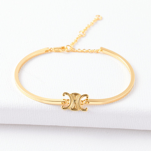 凯旋门手镯女年新品欧美ins小众设计法国轻奢金色手链手饰品