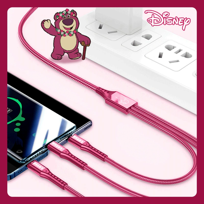 Strawberry, universal charging cable, mobile phone, three-in-one, Android