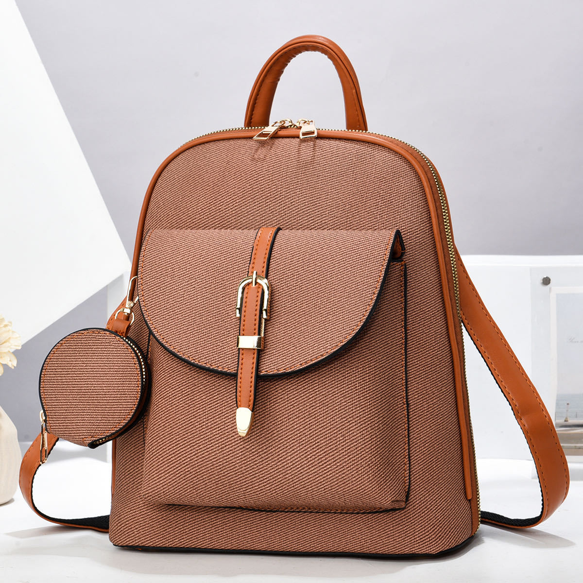 Fábrica de mujeres nuevas bolsas de hombro de mediana edad mujeres de hombro suave viaje mochila pequeña de doble uso gran capacidad