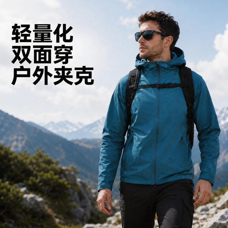 Cross-Border Wholesale 2026 Windproof Jacket Men's New Trendy Lightweight Softshell Jacket Waterproof and Breathable Cross-Border Wholesale 2026 Windproof Jacket Men's New Trendy Lightweight Softshell Jacket Waterproof and Breathable