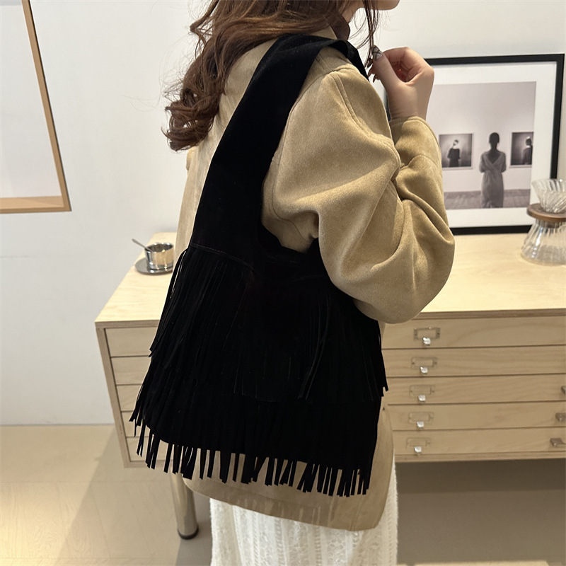 Bohemia flange retro bolso de vacaciones para mujeres nueva bolsa de gran capacidad, bolsa de hombro de moda de alta calidad