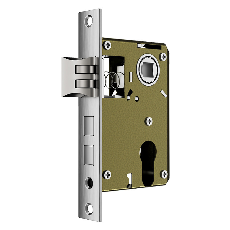 Acero inoxidable pequeño 50 cojinete cerradura cuerpo interior dormitorio puerta de madera manija cerradura grande 58 mudo accesorios del hogar cerradura cilindro cerradura cuerpo