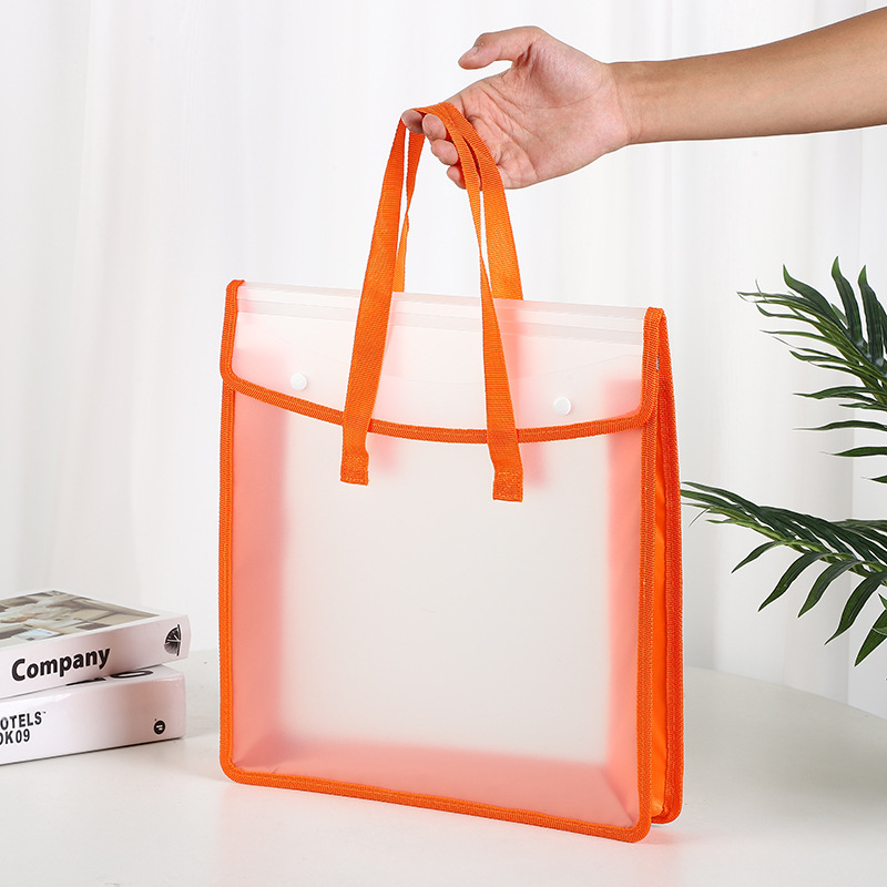 Lona transparente portátil material de dibujo papel estudiante bolsa de almacenamiento de datos a prueba de agua de gran capacidad A3 Snap almacenamiento de archivos