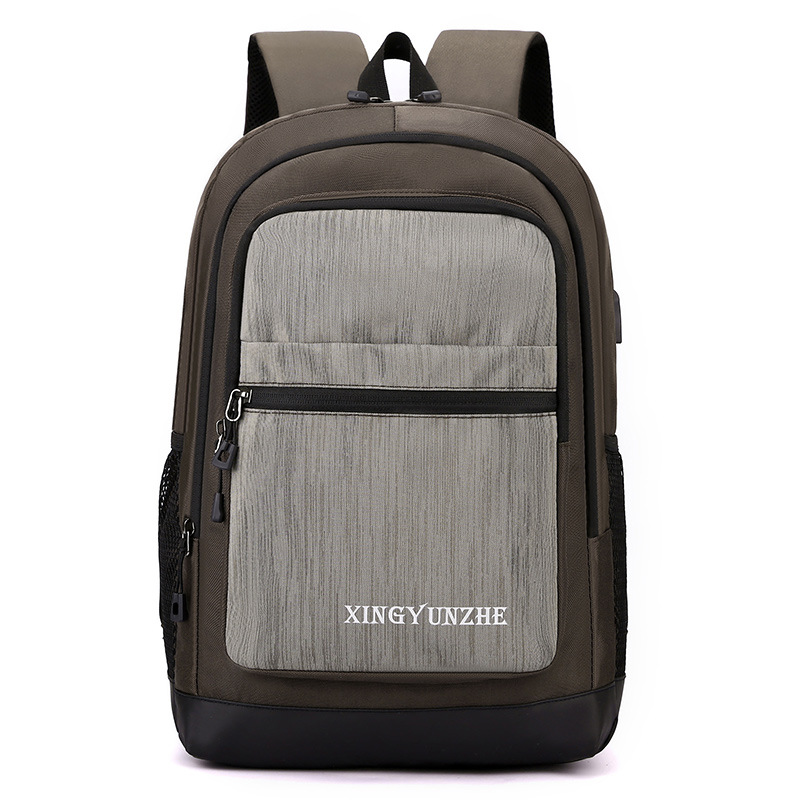 Comercio exterior al por mayor 2024 nuevos hombres 15 pulgadas mochila de computadora moda nailon mochila de negocios escuela secundaria